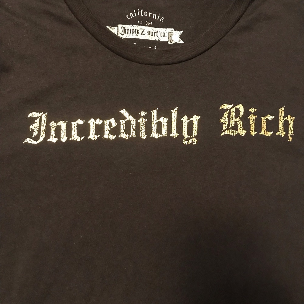 Jimmy’z Incredibly Rich Black T-Shirt